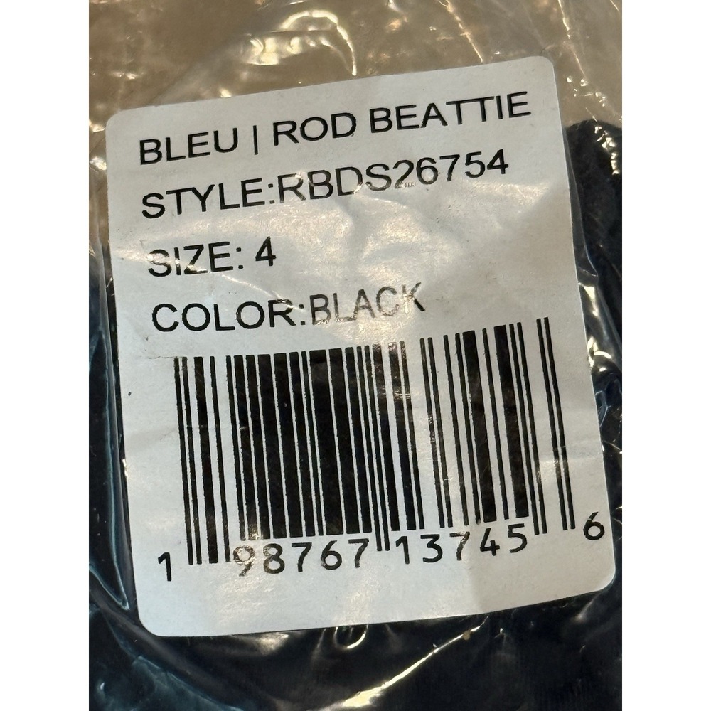 Bleu Rod Beattie One Piece Swimsuit Women 4 Black Plunge Gold Hardware NWT - Picture 8 of 9